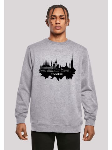 F4NT4STIC Sweatshirt Cities Collection - Hamburg skyline in grau meliert