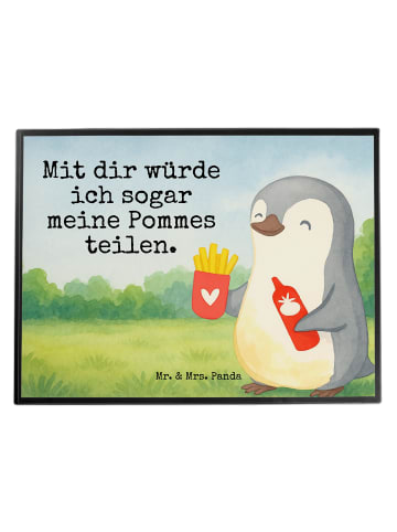 Mr. & Mrs. Panda tischpad Pinguin Pommes Design mit Spruch in Weiß