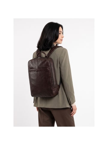 Jost Glasgow Daypack RFID Schutz Leder 44 cm Laptopfach in brown