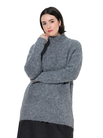 Ulla Popken Pullover in hellgrau mélange