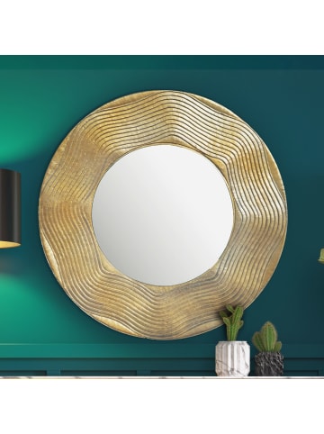 FineBuy Spiegel in Gold / Glas / 74x3x74