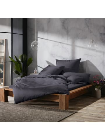 Erwin Müller Mako-Satin Kuschelkissenbezug Landshut in anthrazit