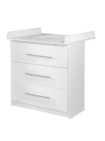 roba Babyzimmer Set Maren Weiß mit Bett & Kommode mit 3 Schubladen