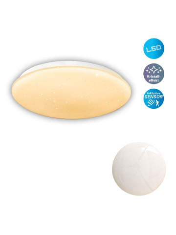 näve LED Deckenleuchte "TEMPE" in weiß - (L)28 cm x (B)28 cm x (H)6.5 cm - EEK F
