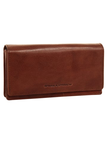SPIKES & SPARROW Geldbörse echt Leder in cognac
