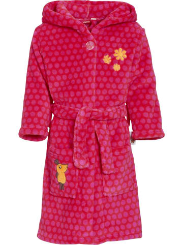 Playshoes Fleece-Bademantel DIE MAUS pink in Pink