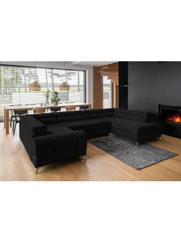 MF Design Luisa Recamiere Rechts in Anthrazit -  (L) 202 x (B) 347 x (H) 92 cm