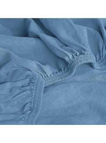 Erwin Müller Renforcé Spannbettlaken Würzburg in blau