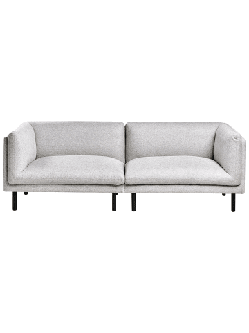 Beliani 3-Sitzer Sofa VORGOD in Grau - (W) 221 x (H) 76 x (L) 84 cm