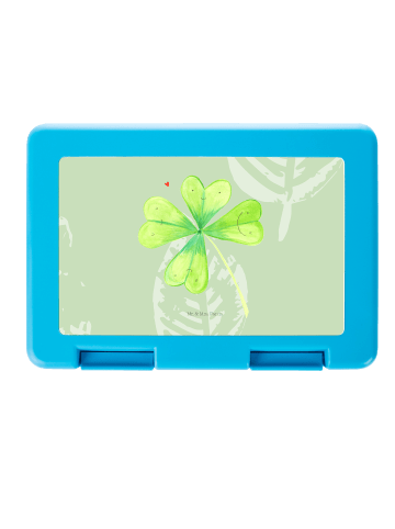 Mr. & Mrs. Panda Snackbox Blume Kleeblatt ohne Spruch in Blattgrün