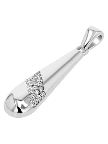 Adeliás Damen Anhänger aus 333 Gold mit Zirkonia in silber