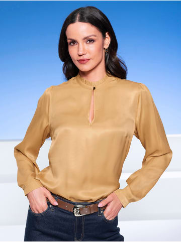 Heine Bluse mit Stehkragen in goldfarben