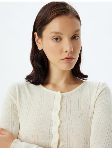 KOTON Schlafanzug Strickoberteile in Ekru