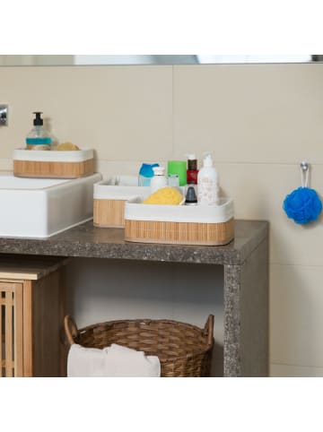 relaxdays 6 x Regalkorb in Natur - (B)32 x (H)12,5 x (T)22 cm