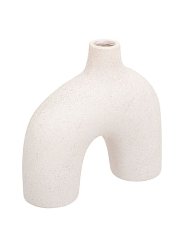 Atmosphera Créateur d'intérieur Keramikvase ASY in Weiß, 17 cm