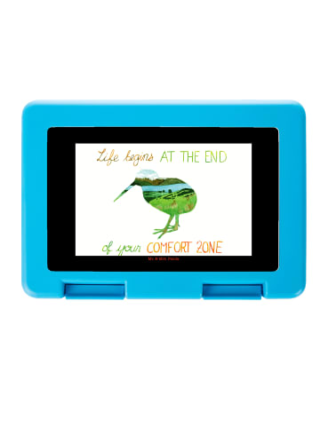 Mr. & Mrs. Panda Snackbox Kiwi Neuseeland mit Spruch in Bunt