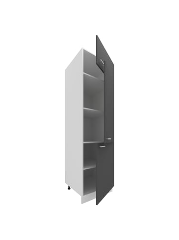 VCM  Küchenschrank B. 60 cm Hochschrank Küche Esilo in Weiß / Anthrazit