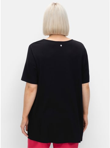 sheego T-Shirt in schwarz