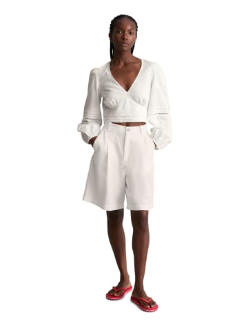 Marc O'Polo DENIM Boho-Wickelbluse slim in Silky White