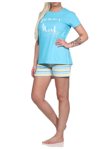 NORMANN Shorty kurzarm Pyjama und - 73806 in hellblau