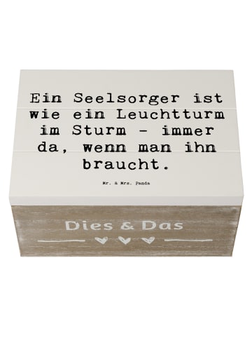 Mr. & Mrs. Panda Geschenkbox Spruch Seelsorger Leuchtturm mit Sp... in Weiß