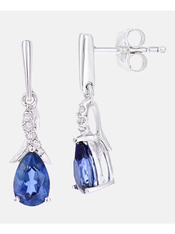 Diamant L'éternel Ohrringe aus 375 Weißgold mit 1.13 Karat Diamant mit Tansanit