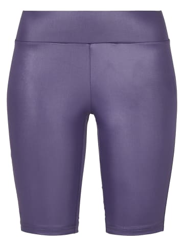 Urban Classics Urban Classics Damen Ladies Synthetic Leather Cycle Shorts in darkduskviolet