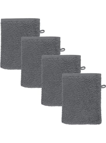 REDBEST Frottier Waschhandschuh 4er-Pack Oceanside in anthrazit