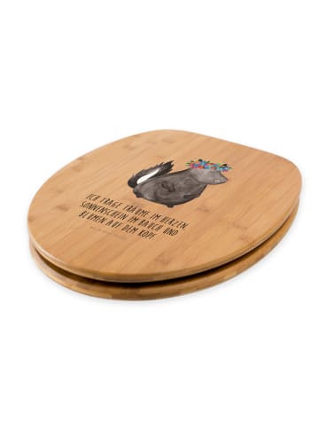 Mr. & Mrs. Panda Klodeckel Stinktier  mit Spruch in Braun