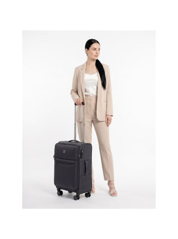 Stratic Lite 4 Rollen Trolley M 65 cm mit Dehnfalte black