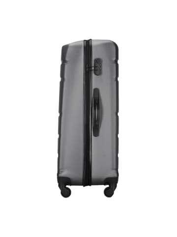 Wittchen Large suitcase and cosmetic case made of textured in Gray