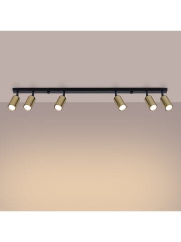 Nice Lamps Plafond SOLARA 6L schwarz/gold H 315