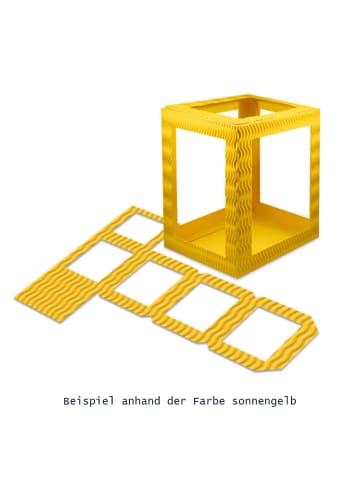 URSUS Laternen 3D-Colorwellpappe, 18cm hoch, Gold, 5Stk. - ab 3 Jahren