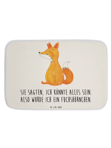 Mr. & Mrs. Panda Badvorleger Einhorn Fuchs mit Spruch in Weiß