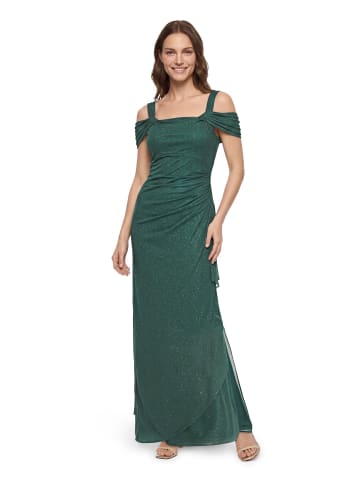 Vera Mont Abendkleid im Glitzer-Look in Green/Grey
