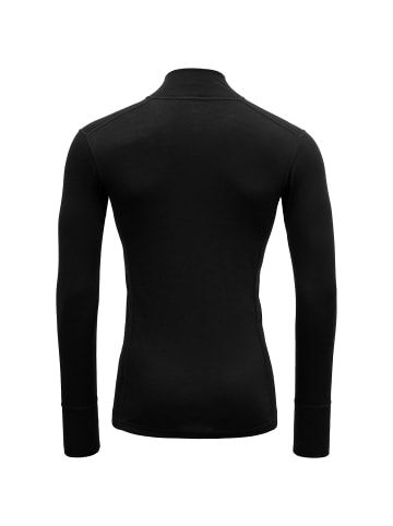 DEVOLD M LAUPARENMERINO 190 ZIP NECK in Schwarz