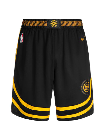 Nike Performance Shorts NBA Golden State Warriors Swingman in schwarz / gelb