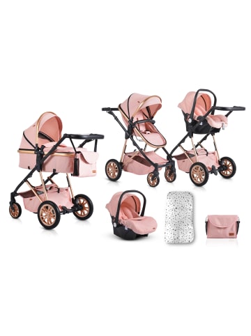 Moni Kinderwagen Midas 3 in 1 in rosa