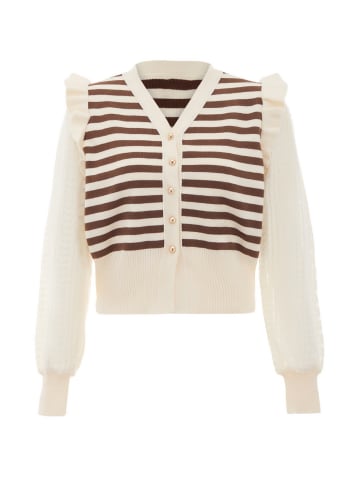 NAEMI Damen Strickjacke in Coffee
