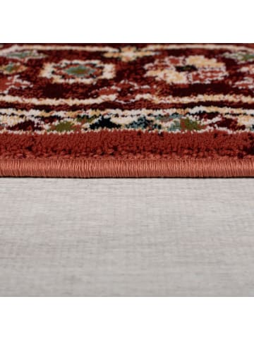 KADIMA DESIGN Teppich Kurzflor Vintage Geometrisch, Wohnzimmer in Rot