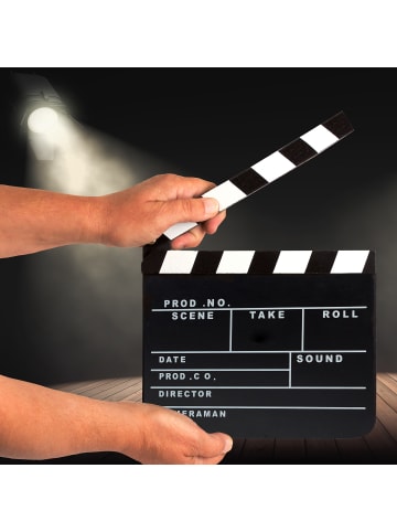 relaxdays 4x Filmklappe in Schwarz