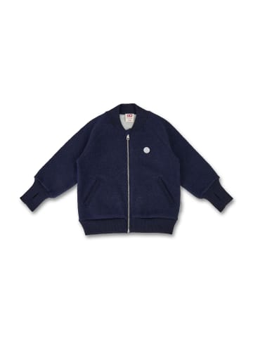 MANITOBER Wollwalk Bomber Jacke in Navy