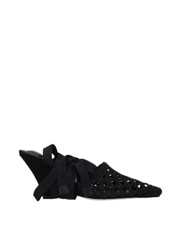 Jacquemus Schwarz Stoff Umschnall- Sandalen