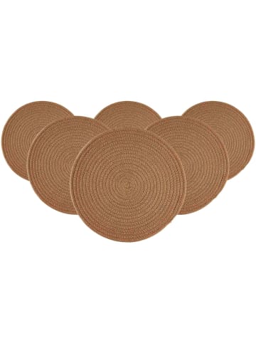 Ritzenhoff & Breker 6er Set Platzmatten Tavolo ø 35 cm in Braun