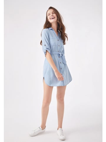 Aiki Keylook Blusenkleid Bloutfit in hellblau