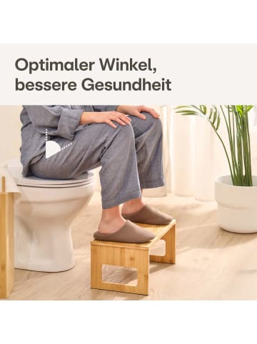 Praknu Klappbarer Toilettenhocker aus FSC® Bambus-Holz
