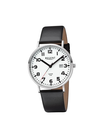 Regent Armbanduhr-Analog schwarz mittel (ca. 39,3mm) Regent Lederarmband
