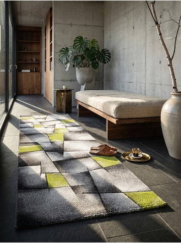 KADIMA DESIGN Läufer Patchwork pflegeleicht Wohnzimmer Schlafzimmer Flur in Grün