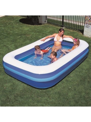 Bestway Family Pool 262 x 175 x 51 cm, hellblau, eckig in Blau ab 6 Jahre