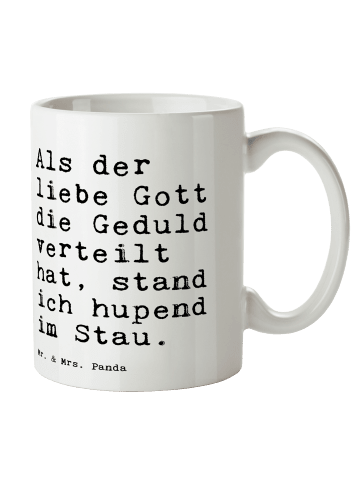 Mr. & Mrs. Panda Tasse Als der liebe Gott... mit Spruch in Weiß